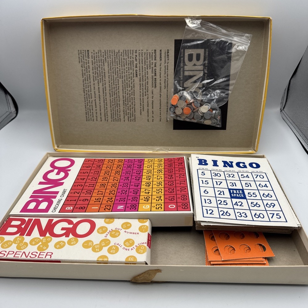 Vintage 1968 Whitman Bingo Game NOS 50 Card Set 5344 Made in USA